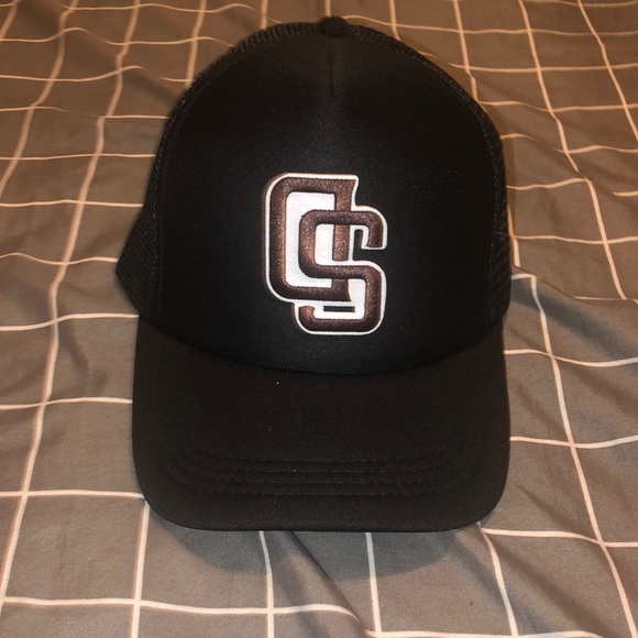 San Diego Padres Black Trucker Hat - Picture 1 of 3